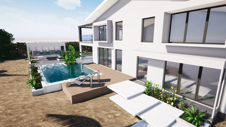 Patios & Terraces, Single-Family Homes, Hotels - Restaurants, Pools, contemporary, Modern