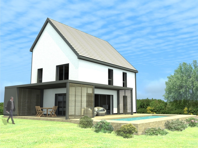 Single-Family Homes, Passive House / Eco-friendly, Exterior, Extension, New Build, Modern