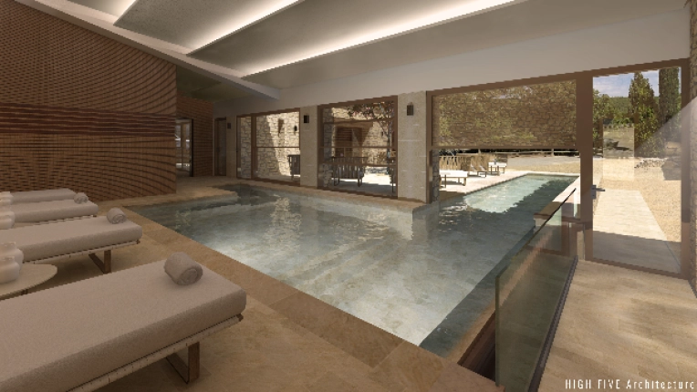 Transformation, Maison de campagne, Piscine, Traditionnel