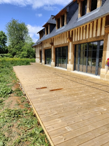 Jardin, Terrasse, Maison individuelle, Chalet / Maison en bois, Exterieur, Piscine, Construction neuve, Contemporain, Moderne, Traditionnel