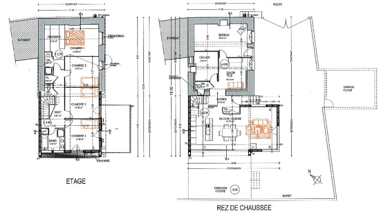 Maison individuelle, Maison de campagne, Extension, Contemporain