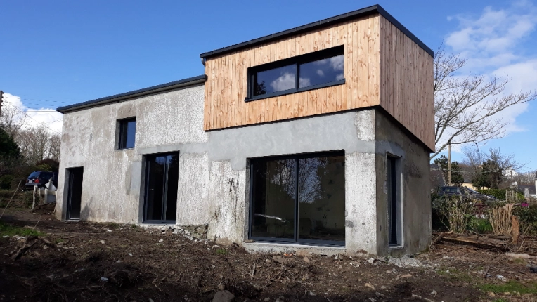 Surélévation, Maison individuelle, Maison de campagne, Contemporain