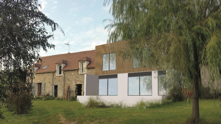 Maison individuelle, Maison de campagne, Extension, Contemporain