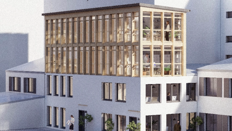 Bâtiment professionnel, Bureau, Construction neuve, Contemporain