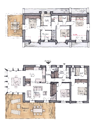 Terrasse, Maison individuelle, Chalet / Maison en bois, Rénovation, Maison de campagne, Extension, Réhabilitation, Rénovation énergétique, Villa, Traditionnel, Japonais