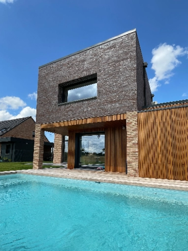 Terrasse, Maison individuelle, Exterieur, Piscine, Construction neuve, Contemporain, Traditionnel