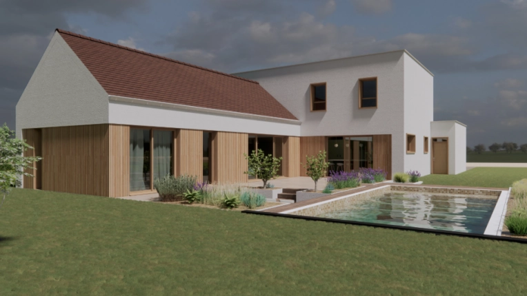 Single-Family Homes, Passive House / Eco-friendly, Exterior, Country Homes, New Build, Villa, contemporary